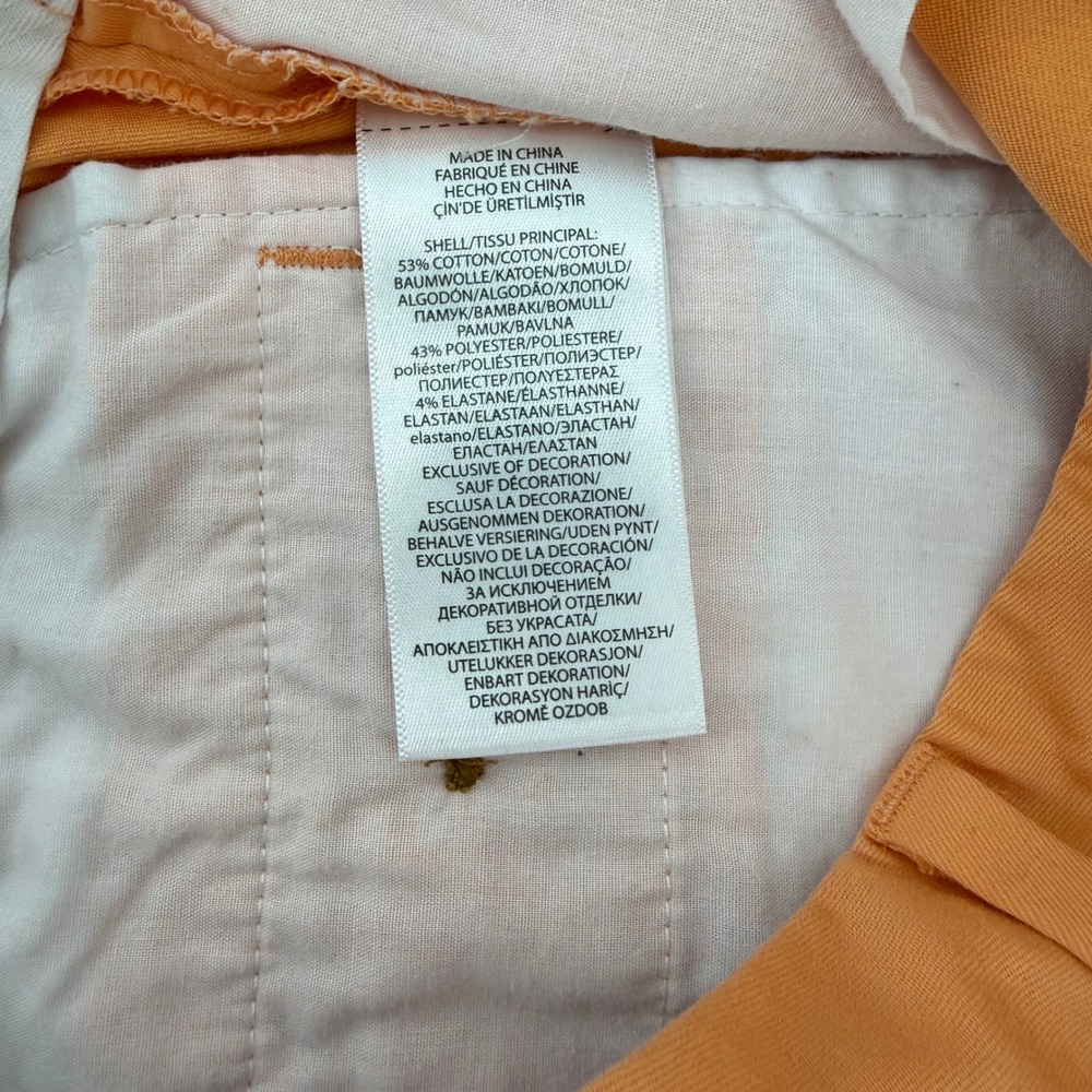Polo Ralph Lauren Kids Orange Cotton Blend Flat Front Shorts Size 14 - Picture 2 of 4